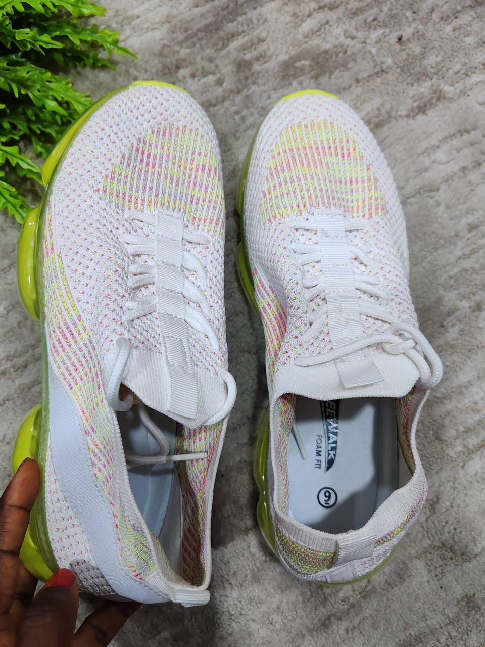 free walk sneakers - light green sole