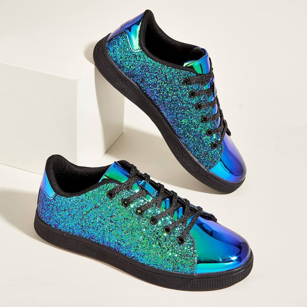 free walk glitter sneakers - blue