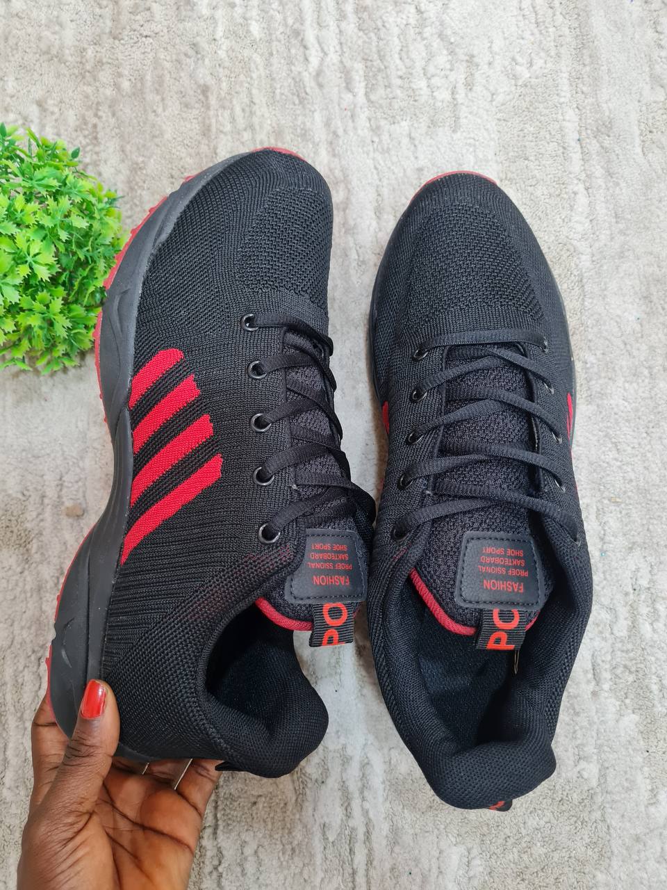 fashion sneakers - black/red