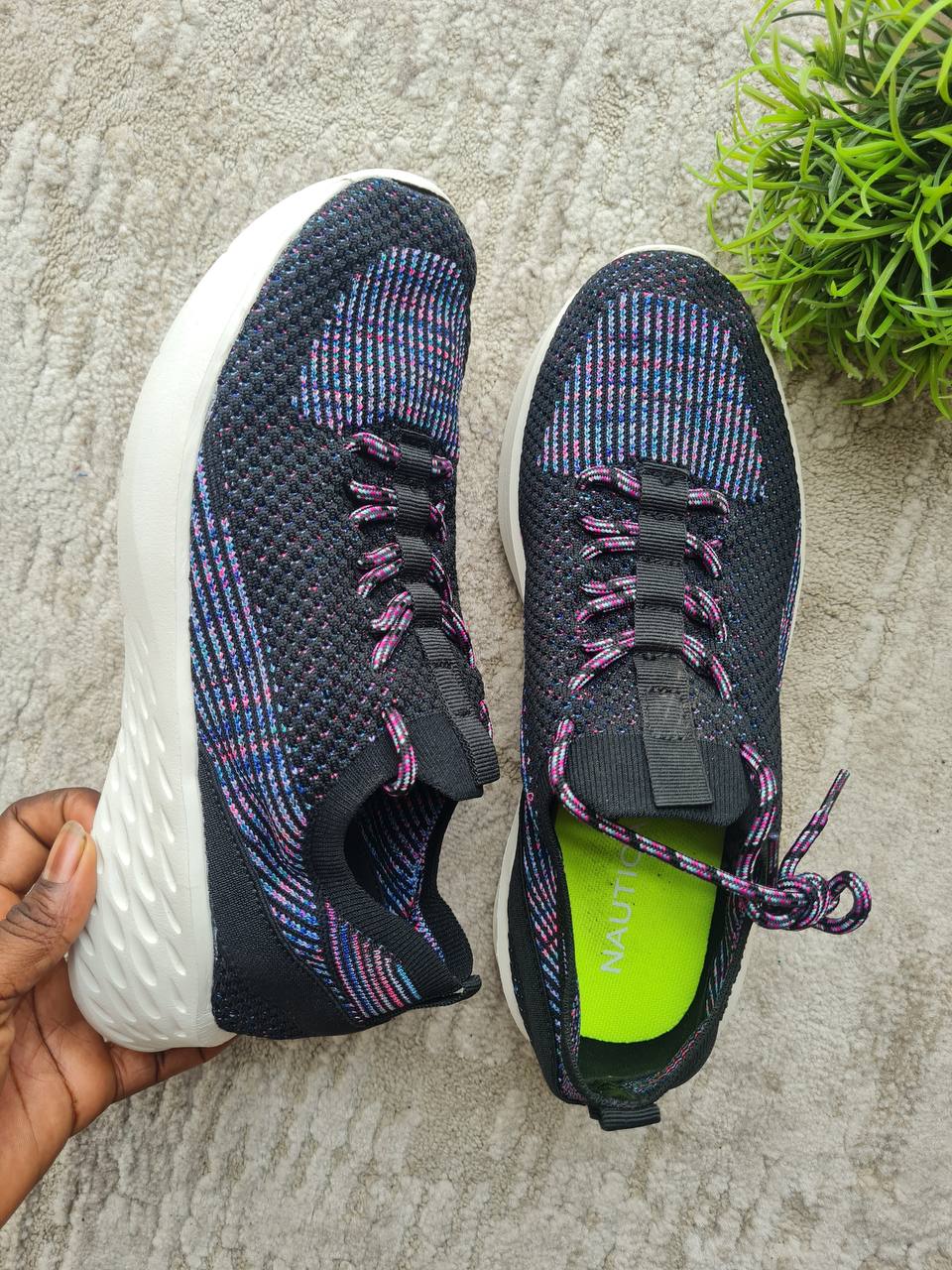 nautica sneaker with white sole