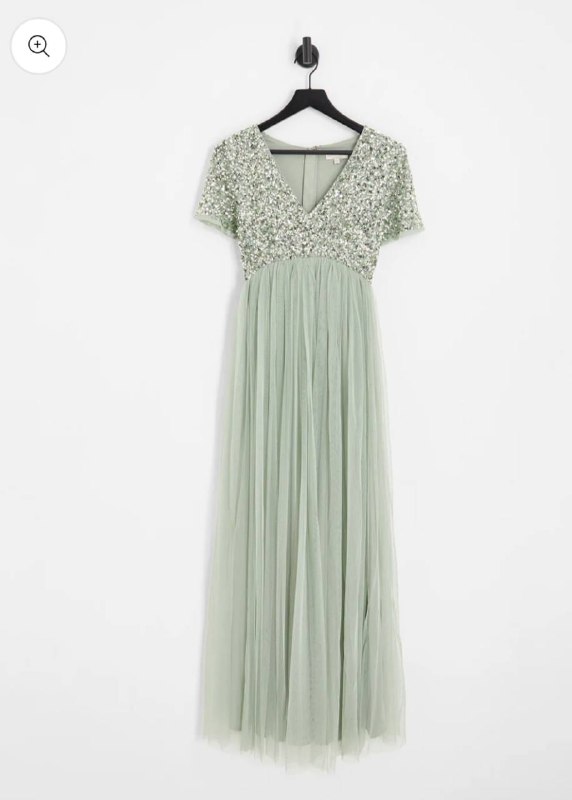 maya deluxe sequins dress - green