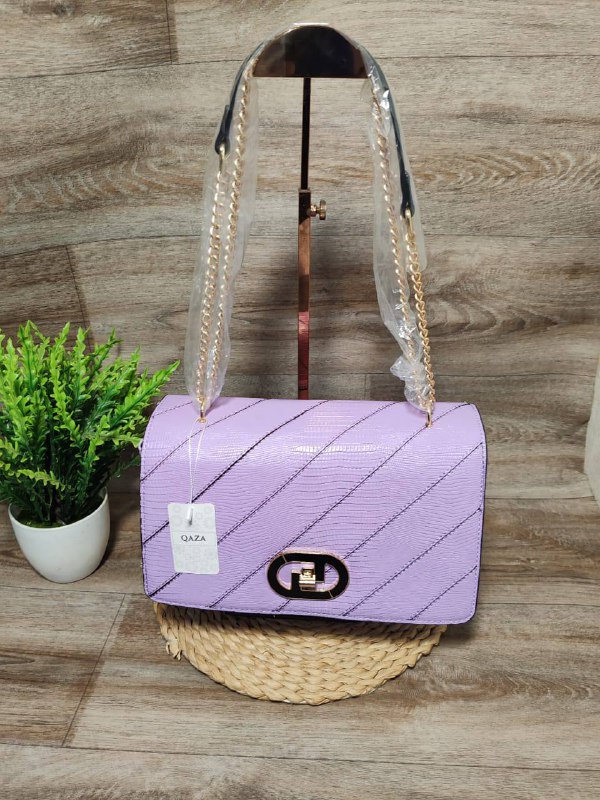 qaza medium bag with chain handle jd1382 - purple