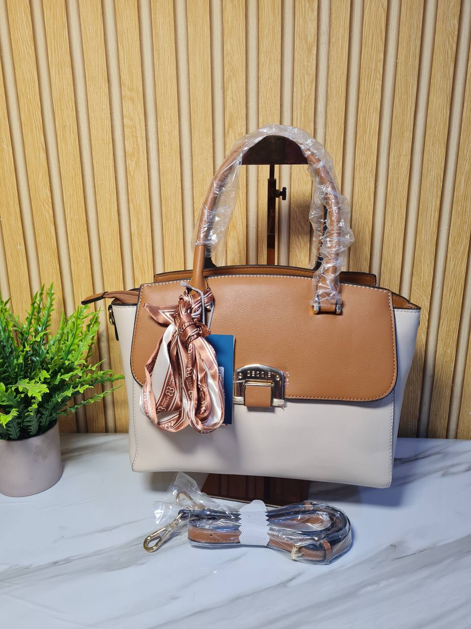 bessie handbag bw6110 - beige