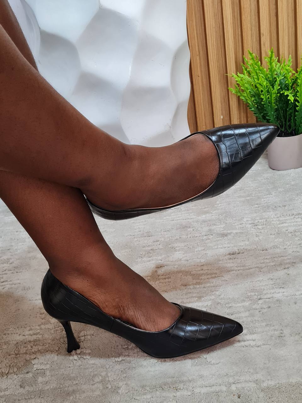 aaronlaiy office heel shoe - black