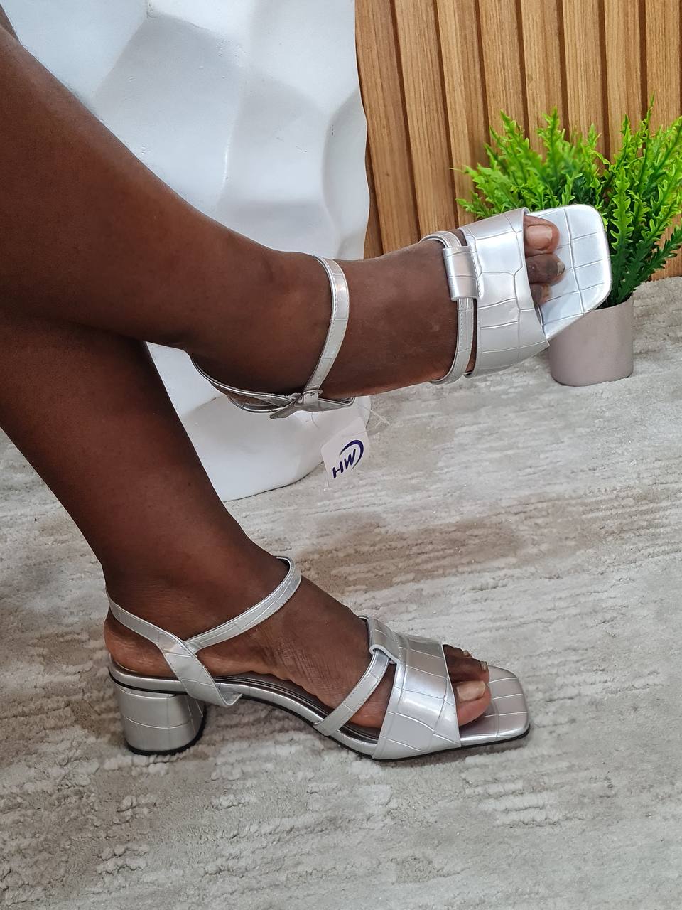 ligalli heel sandal - silver