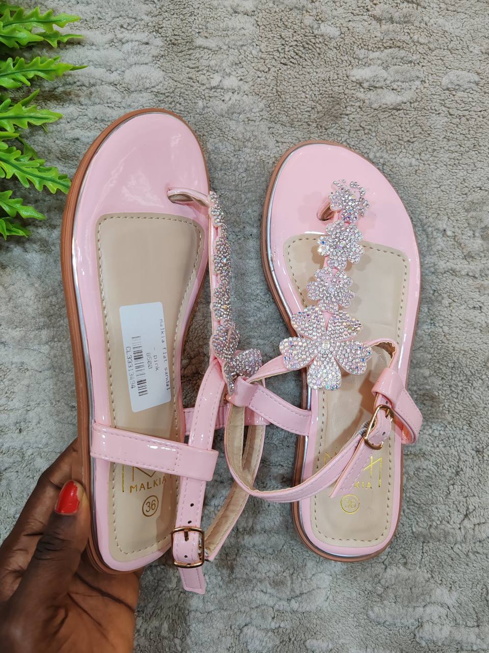 malkia flat sandal - pink