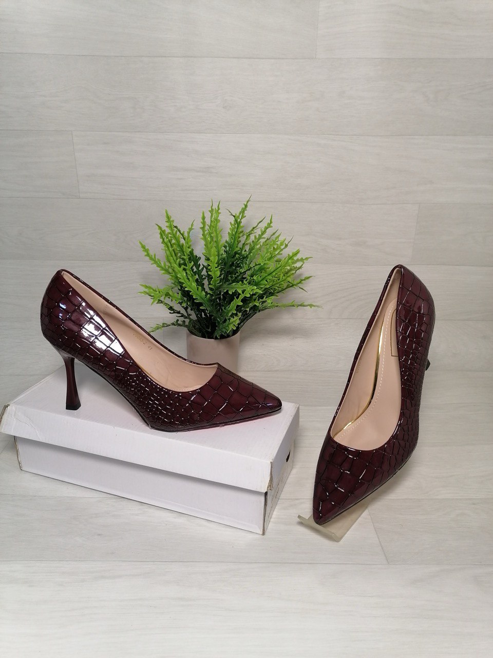 zara woman high pencil heel - wine