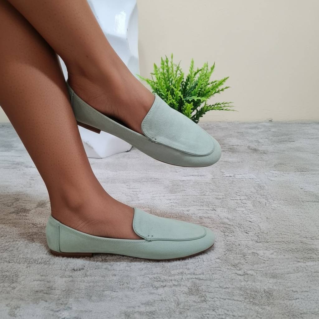 jf flat shoe - light green