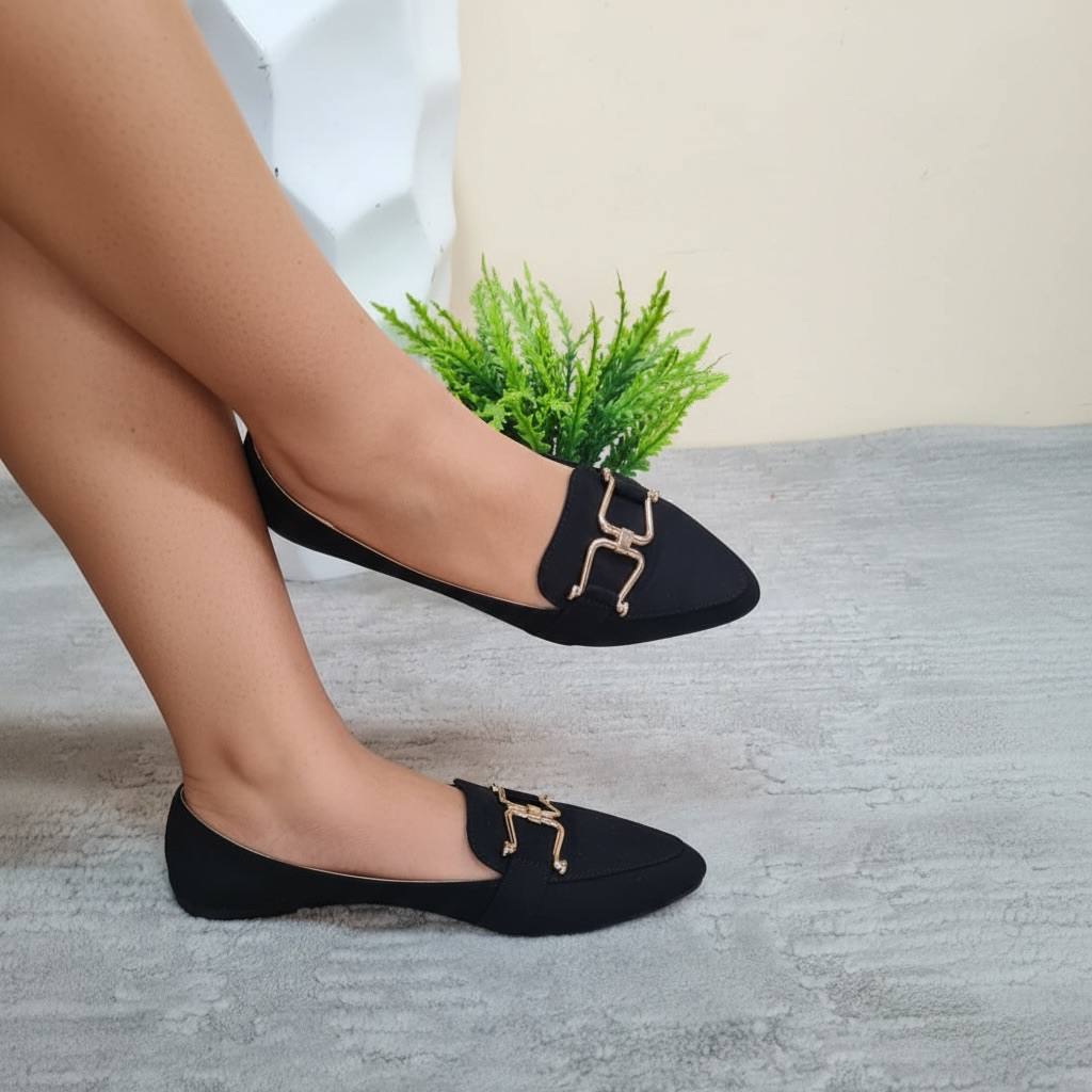 select flat shoe - black