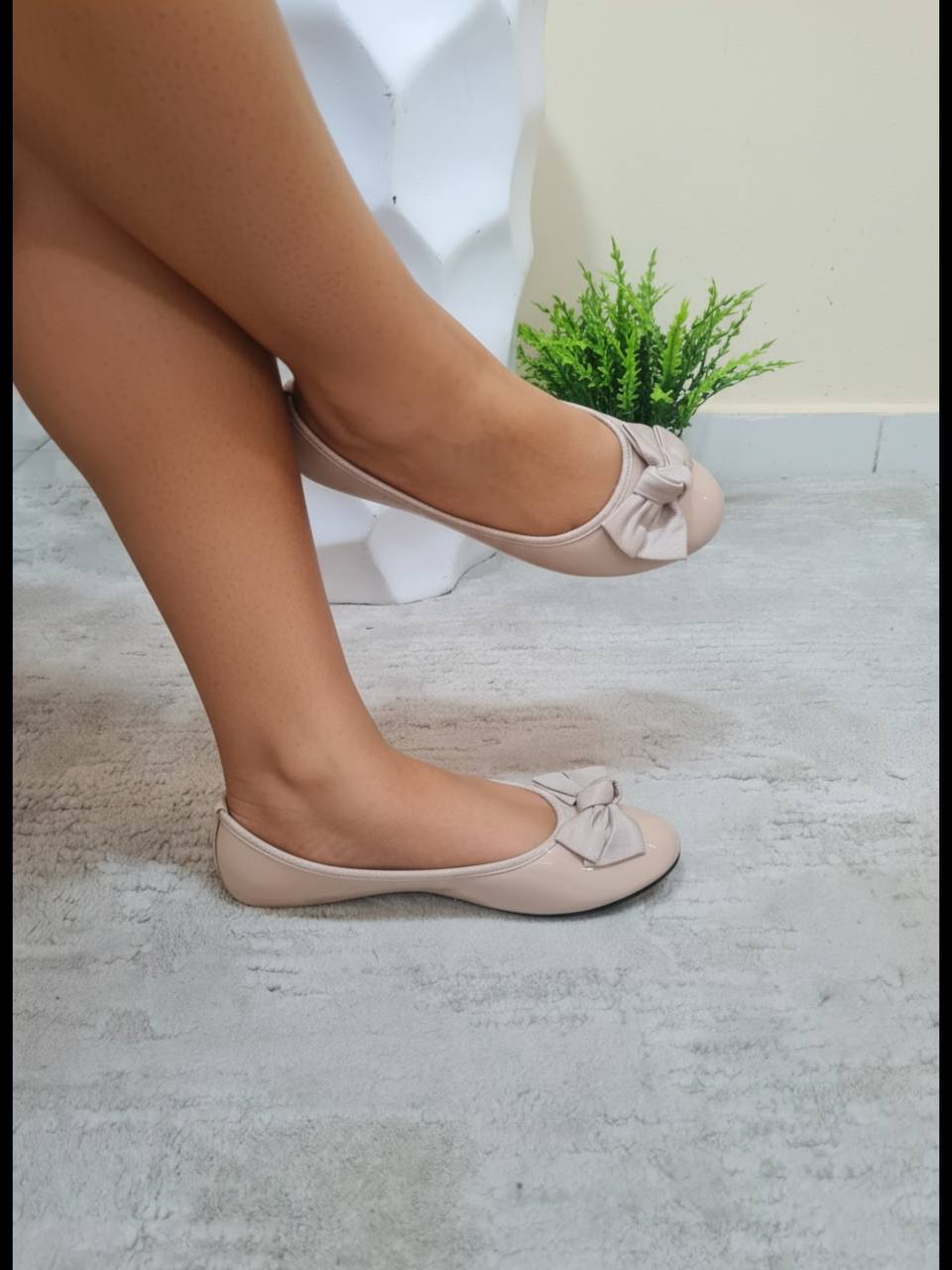 looking good flat shoe eb1 -  nude