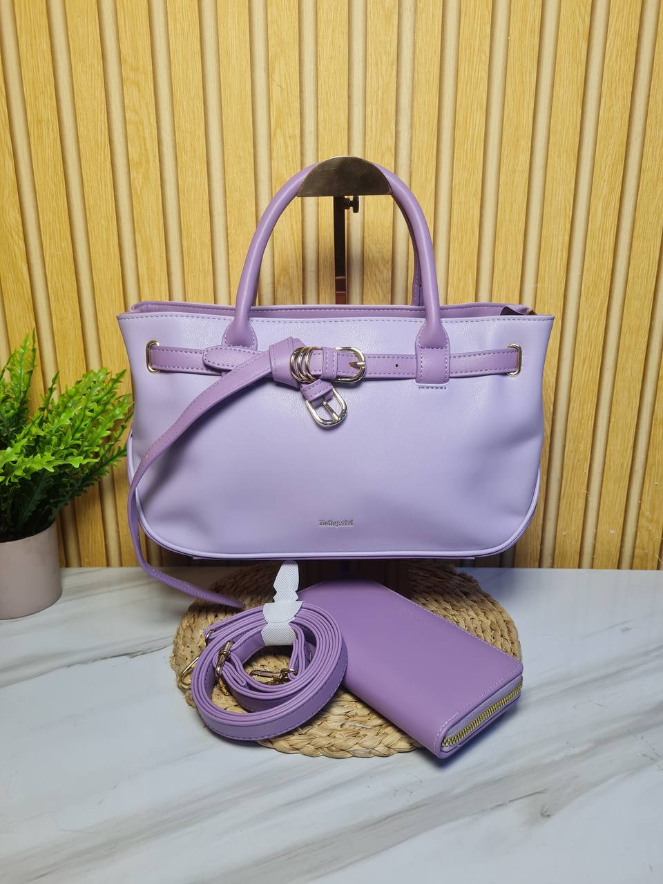 holly vivi belted handbag 1064 - lilac