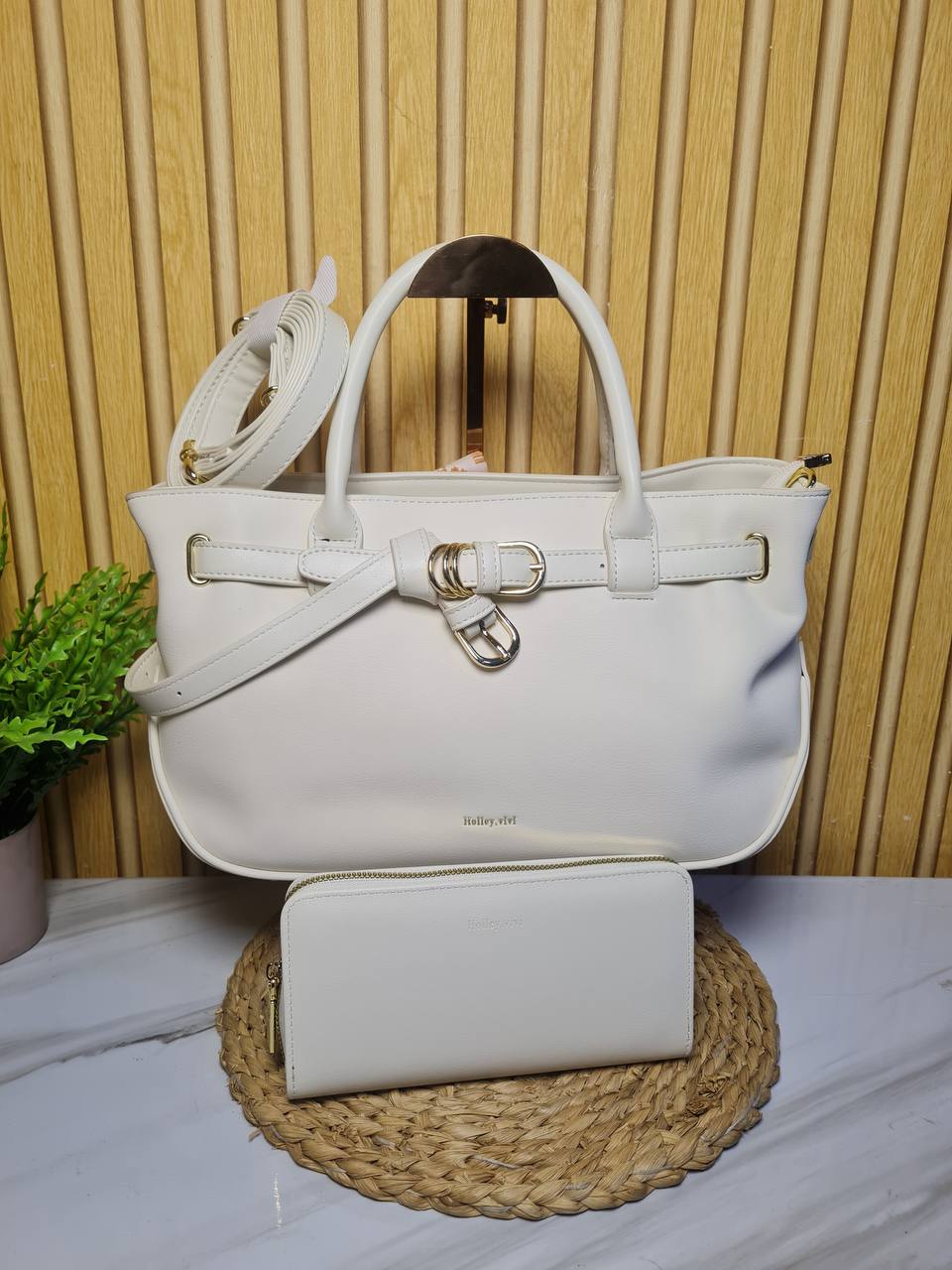 holly vivi belted handbag 1064 - beige