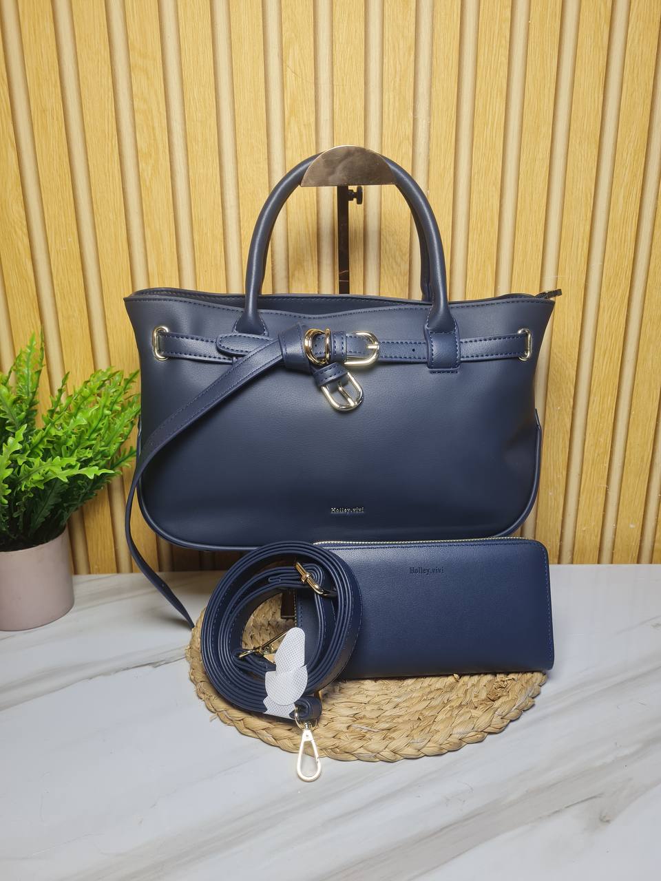 holly vivi belted handbag 1064 - blue