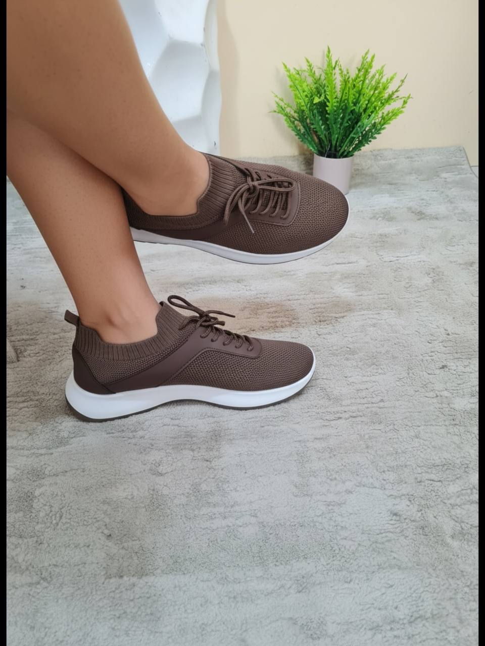 men lace-up sneakers mt-5 - brown