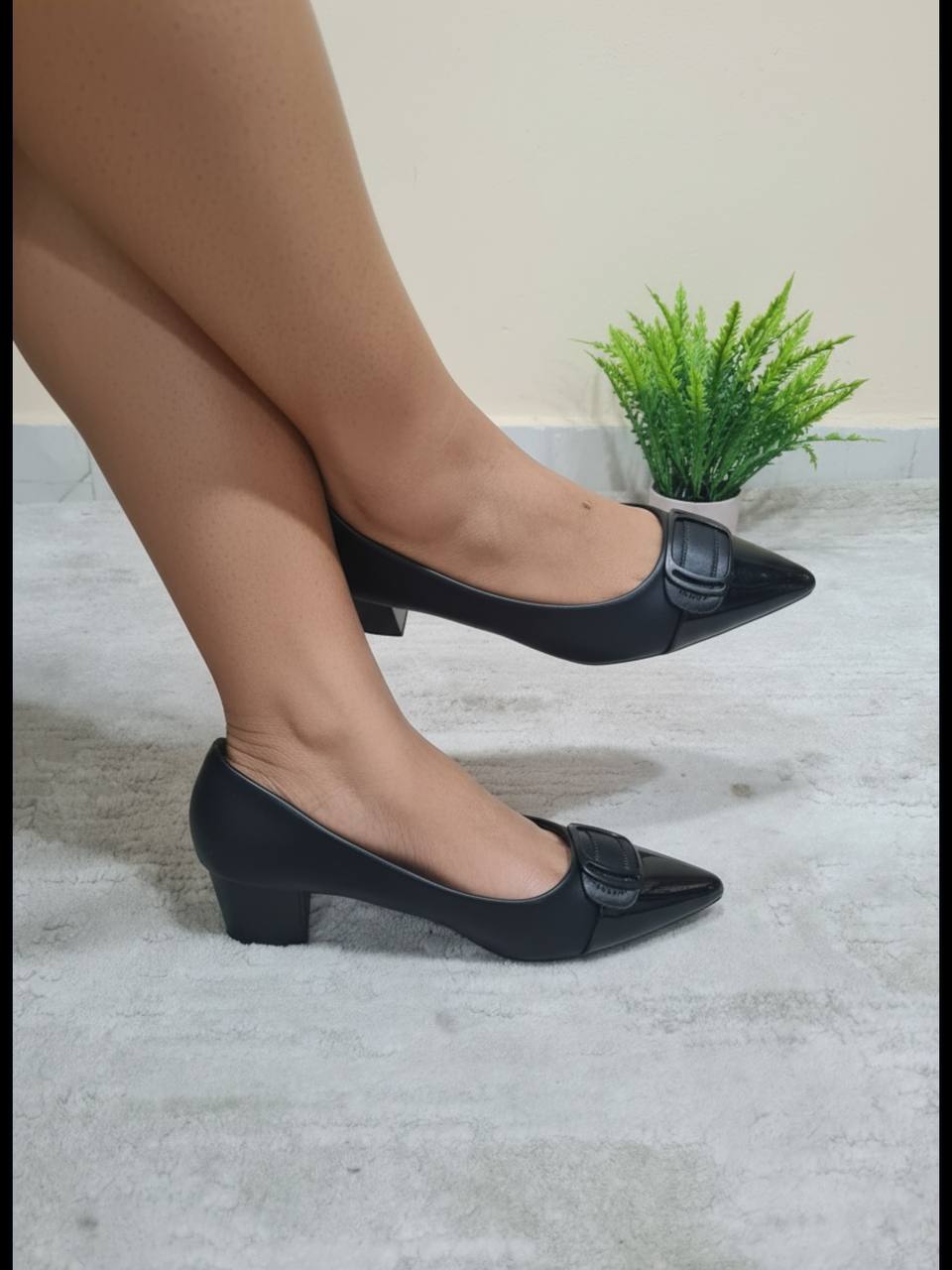 impo block heel shoe 1368-6 - black