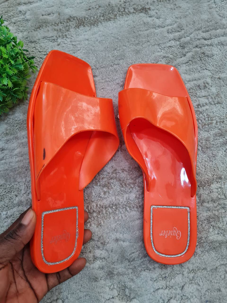 quieter jelly slippers - orange