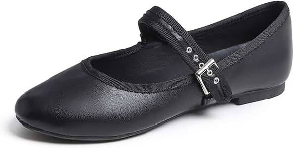 fever sole maryjane flat shoe - black