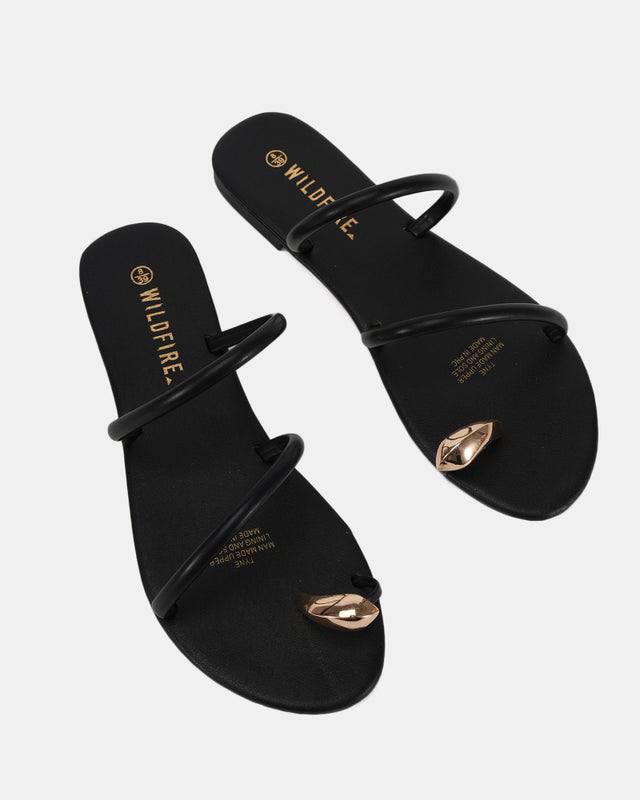 wildfire flat slippers - black