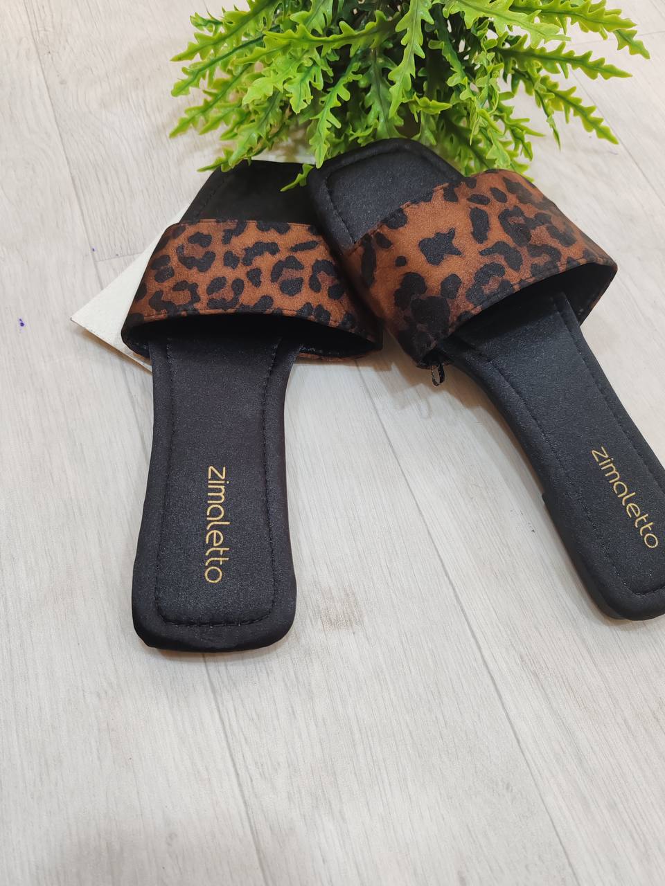 zimaletto flat slippers - animal skin