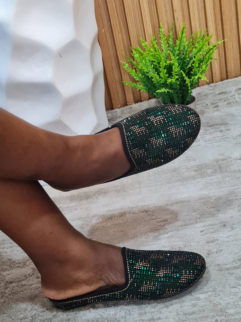 francois half shoes - green