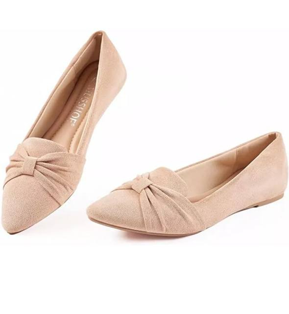 musshoe flat shoe with a bow - blue