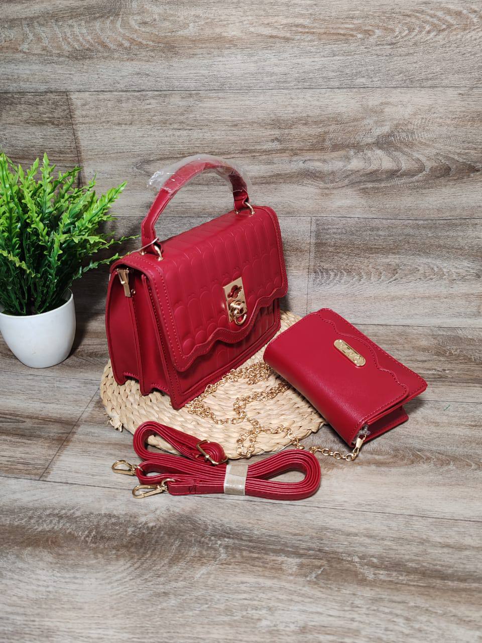 qaza midi bag with purse wd09-1 - wine