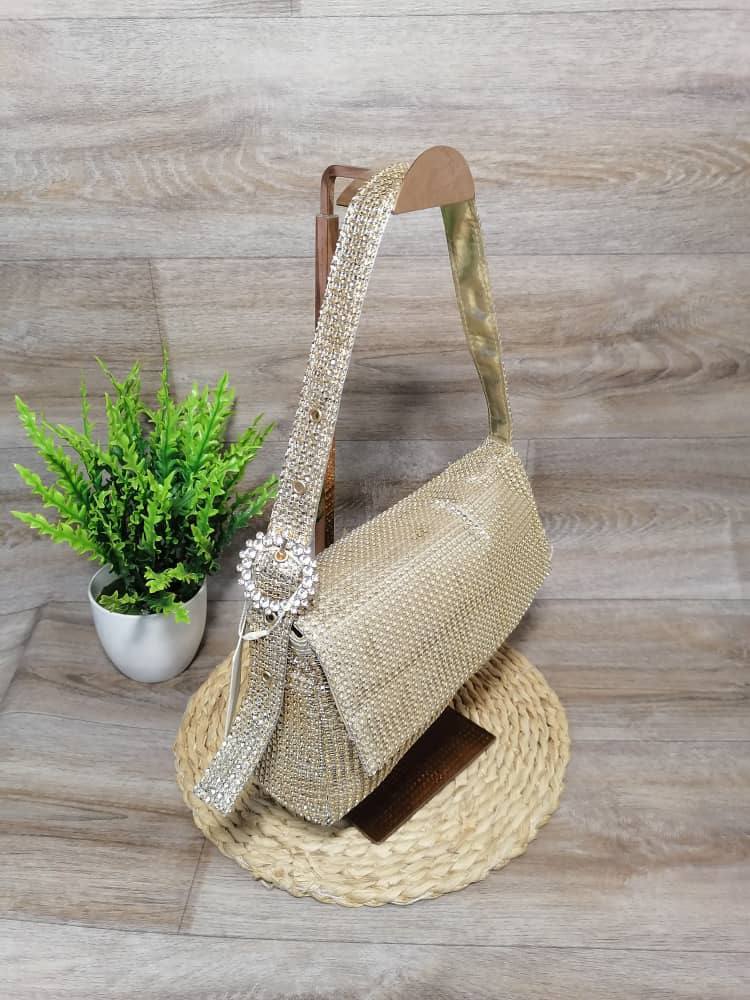 primark stoned midi purse - gold