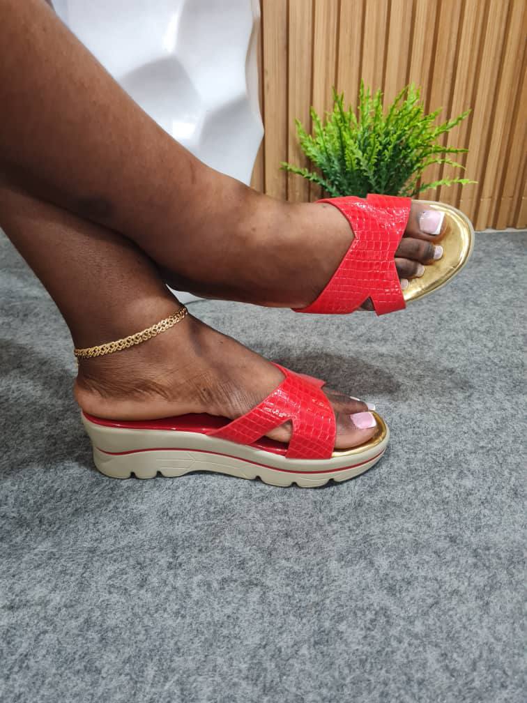 fashion slippers - red