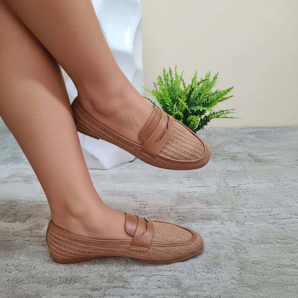 marwa flat shoe - brown