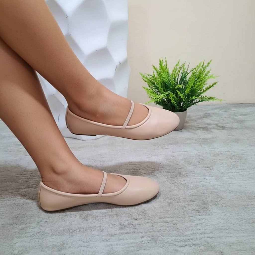 project cloud flat shoe with band - nude