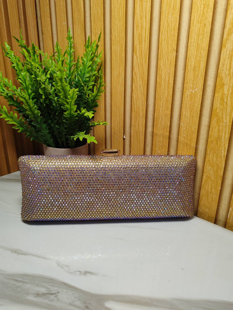 long party purse with stones 21296 - multicolor gold