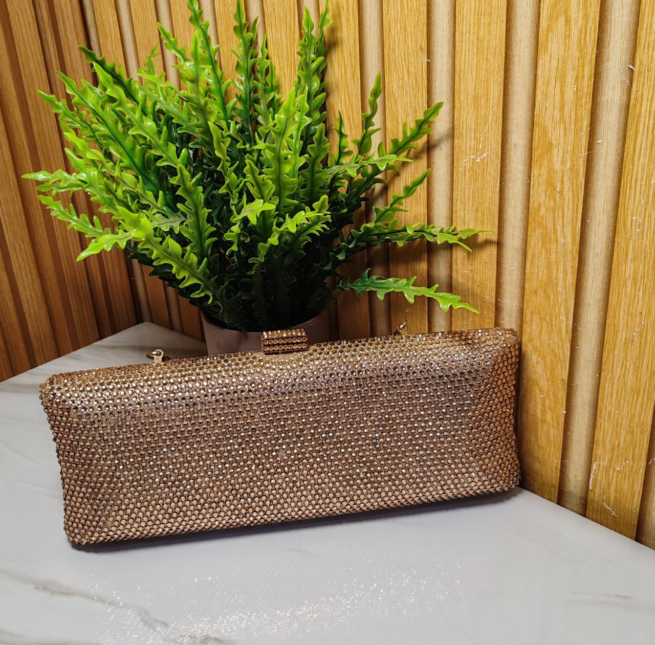 long party purse with stones 21296 - rose gold