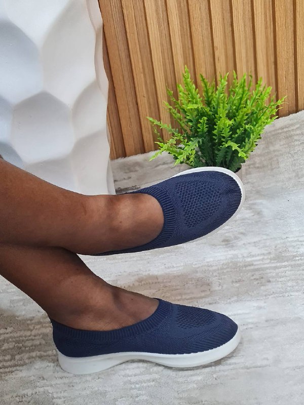 fabric sneakers with white sole - blue