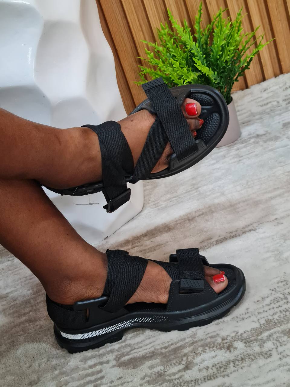 alexander mcqueen sandal - black