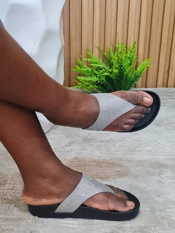 melissa slippers with black sole - silver