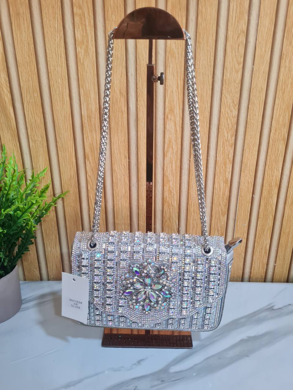 party purse bn3552 - silver