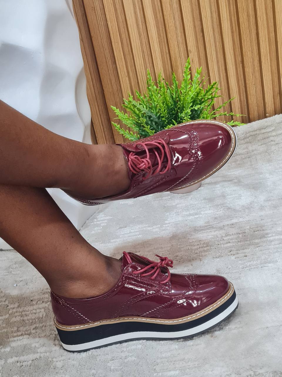 eternal love brogues - wine