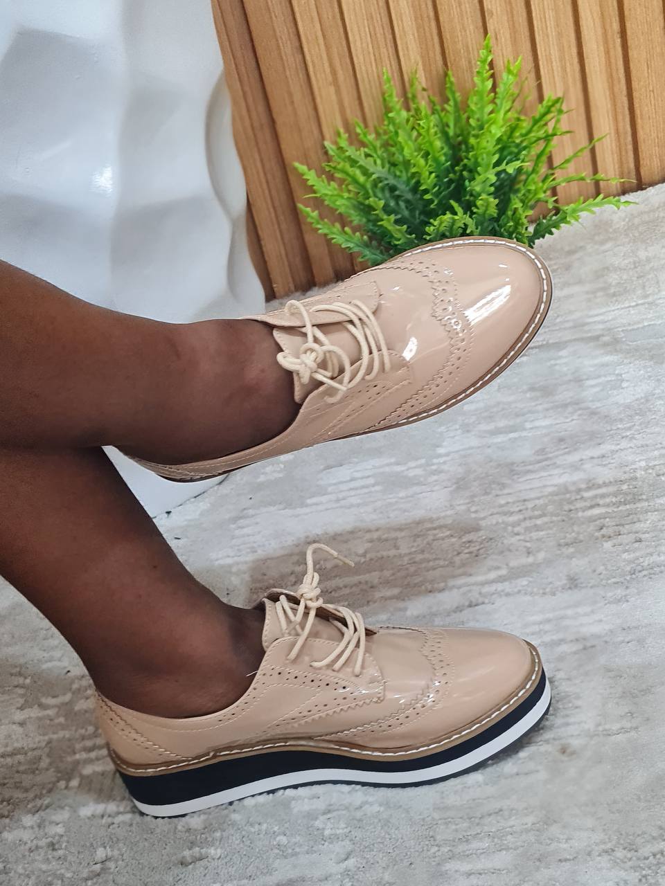 eternal love brogues - nude