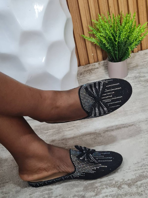 profeili half shoes with bow - black