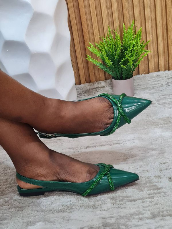 full lover sandal with tiny stones - green