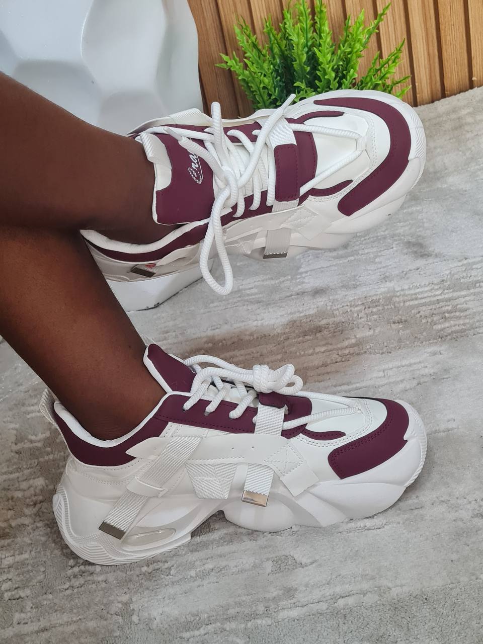 ajekke sneakers - white/wine