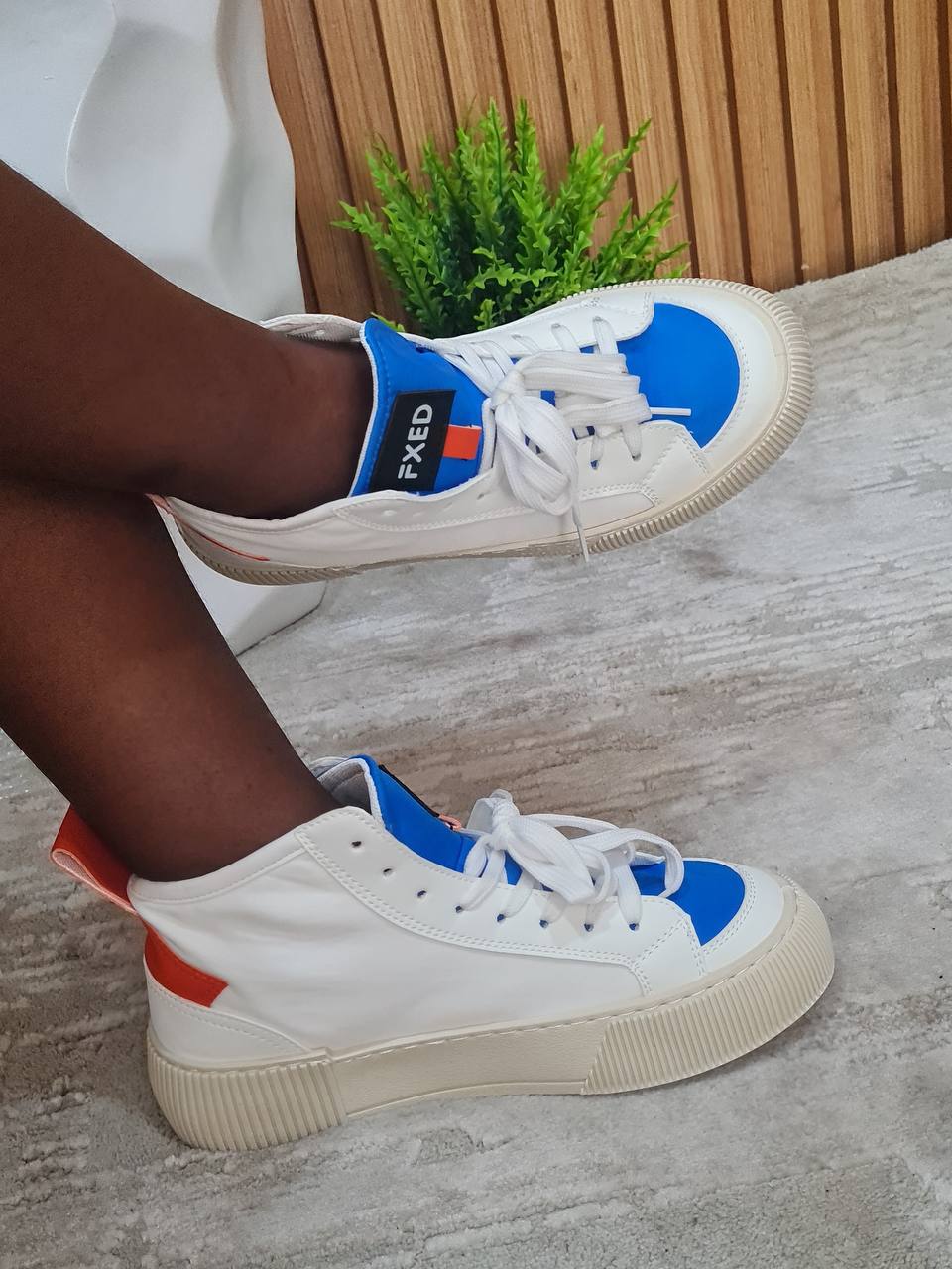 fxed sneakers - white/blue