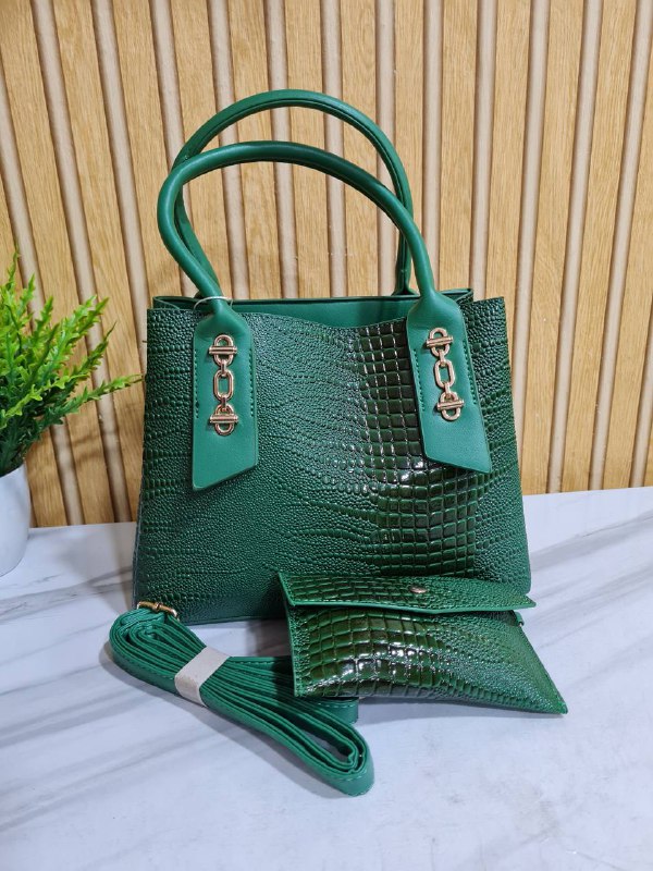 qaza medium croc skin bag jd1116 - green