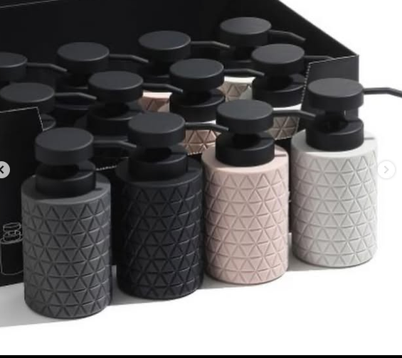 diamond patterned home and fun soap dispenser