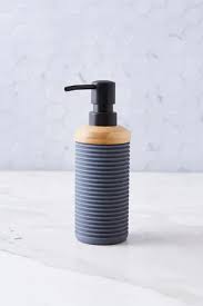round home and fun soap dispenser with bamboo base