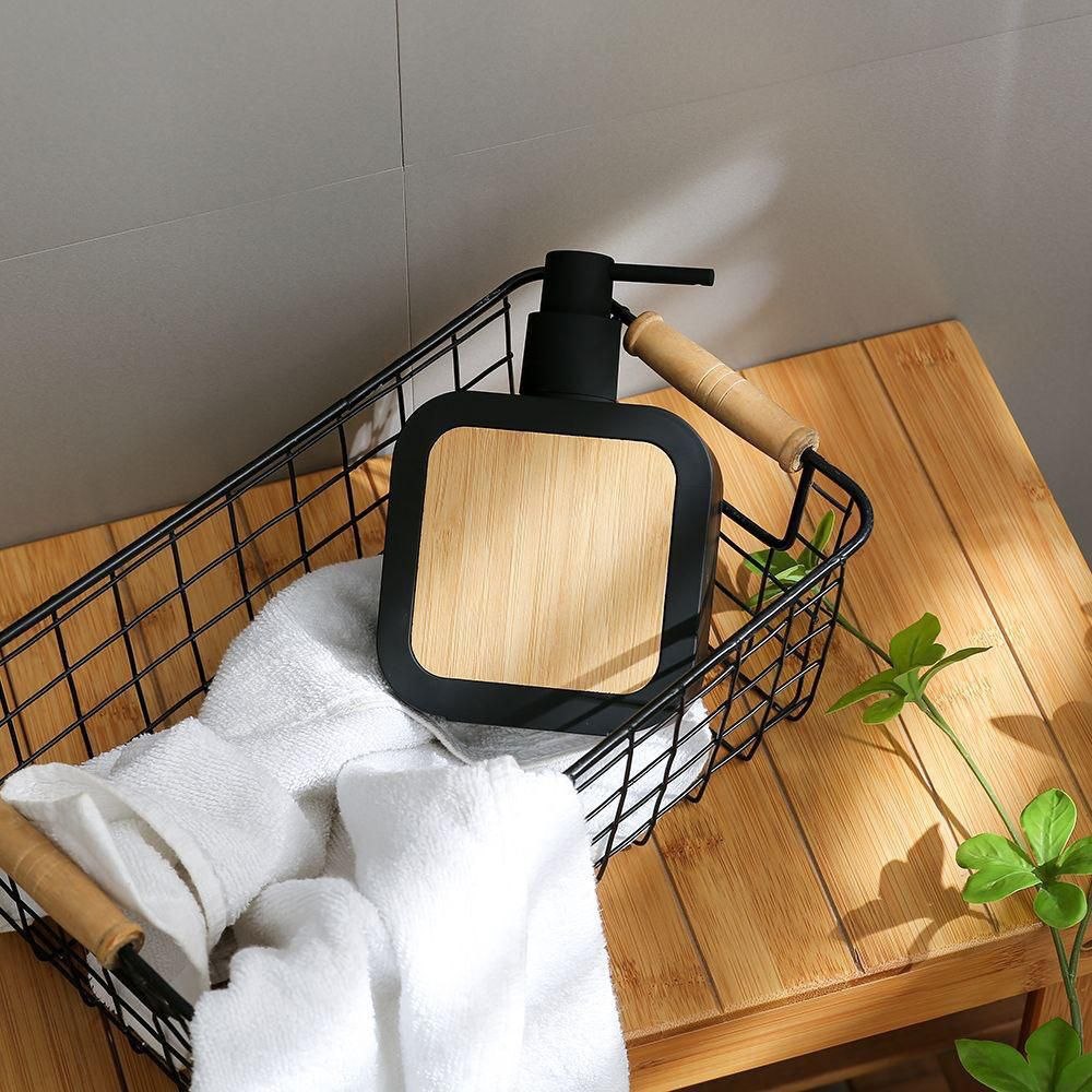 black wooden side home and fun soap dispenser - Thumbnail 2