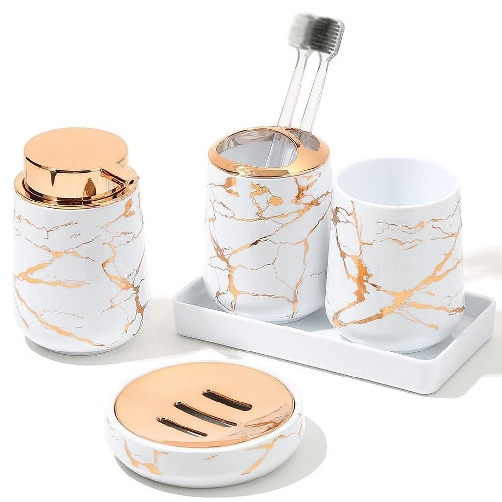  5pcs marble mini bathroom set kl 9121