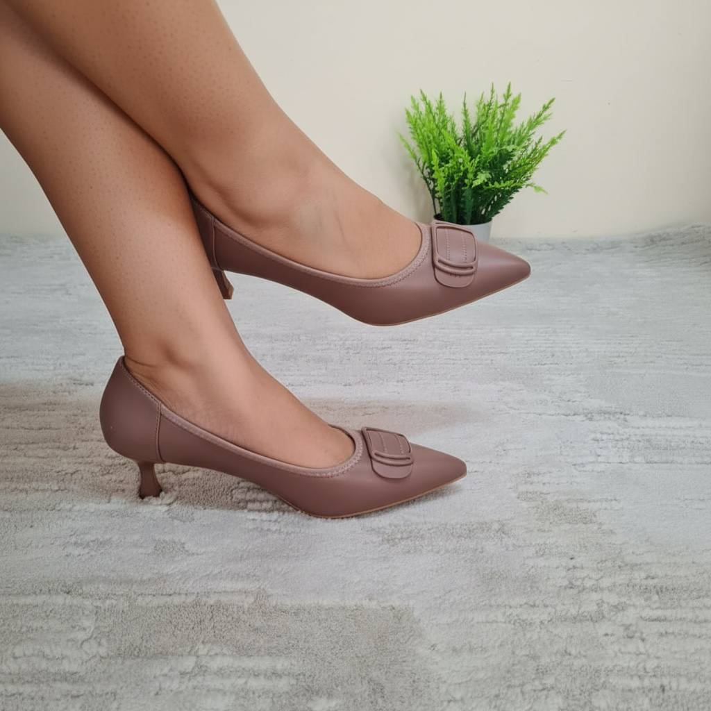 impo low heel office shoes 6628-8 - coffee