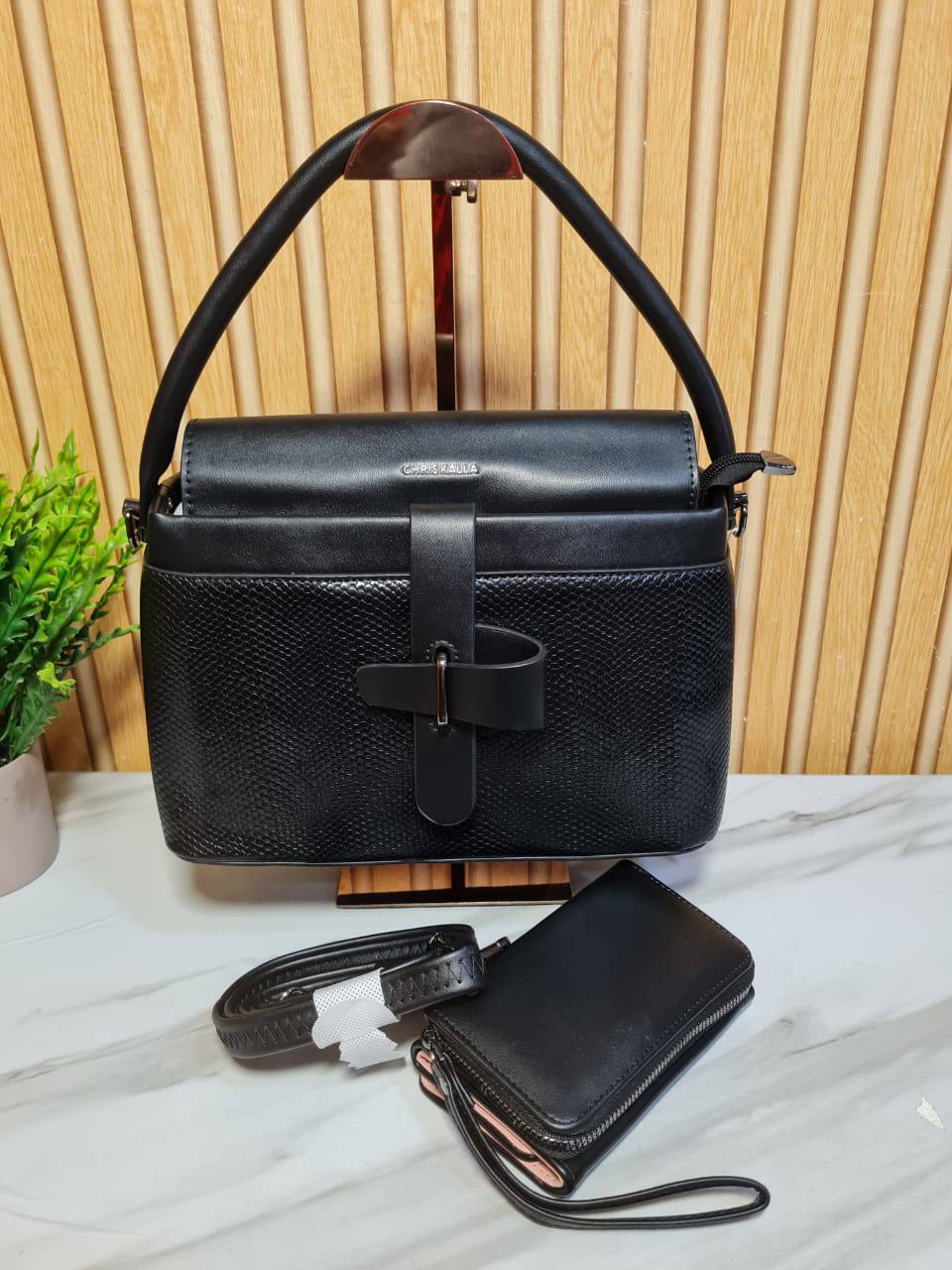 2 in 1 handbag s3261 - black