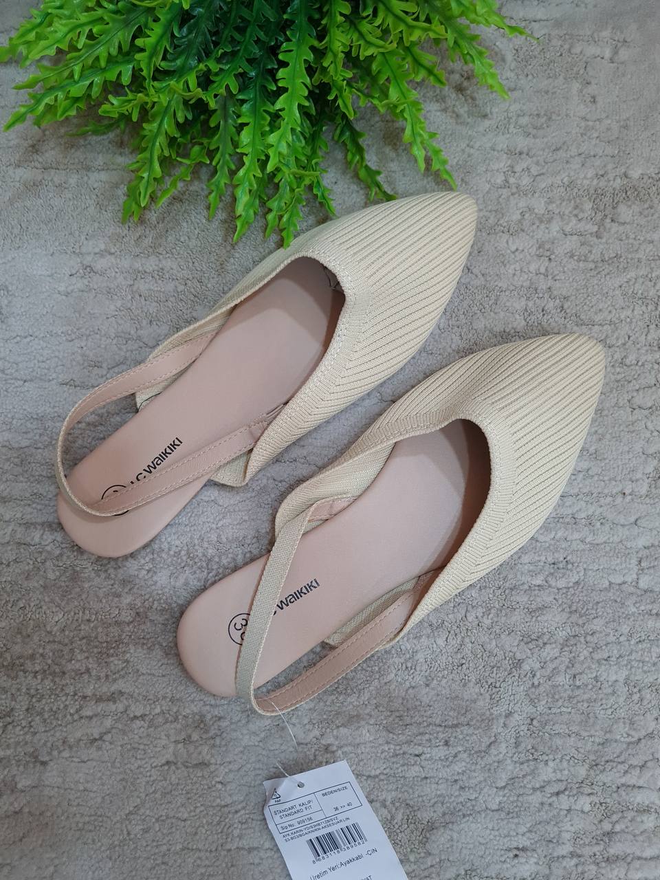 lc walkiki sling back shoe - beige